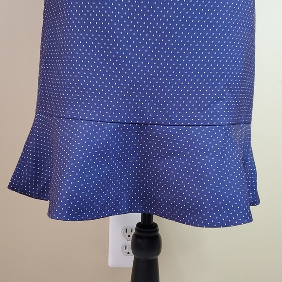 J. Crew blue polka dot sleeveless dress. - Picture 5 of 7